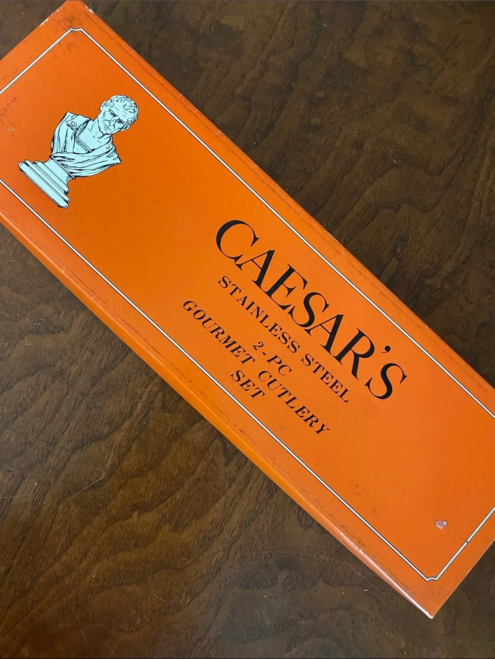 Caesar's Cutlery Vintage Knife Set of 2 Tustin stainless steel knives orig box